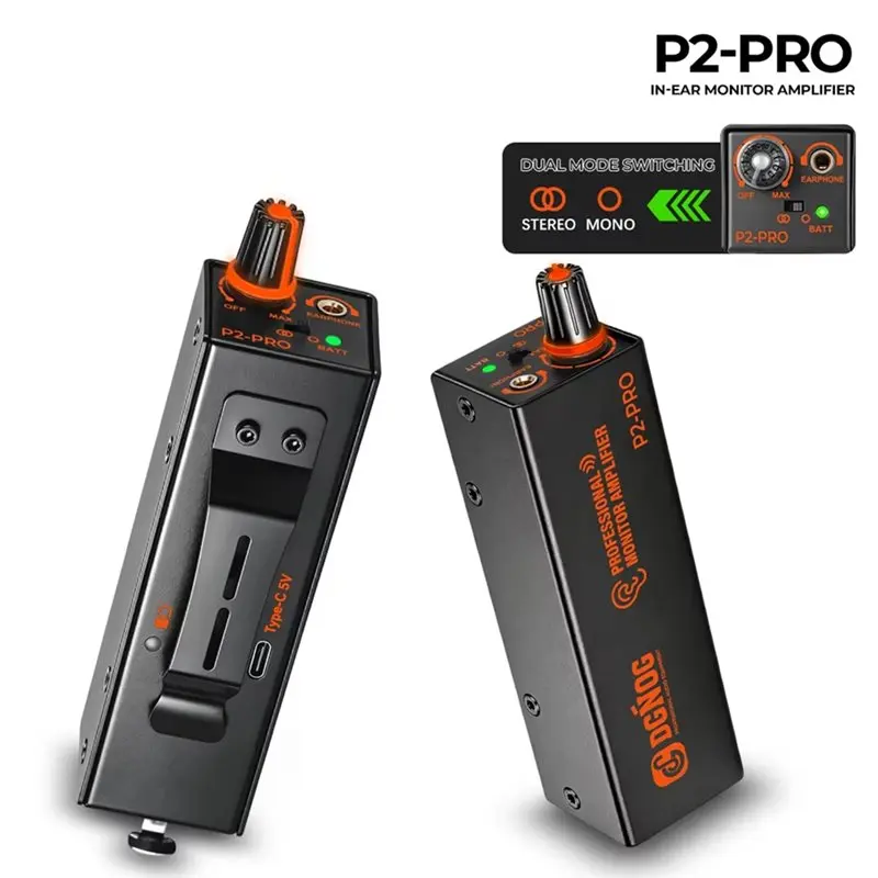 AA84 DGNOG P2 PRO In-Ear Monitor Amplifier Rechargeable Personal IEM Amplifier XLR/TRS Input 3.5Mm Output Stereo For Studio Use view 5