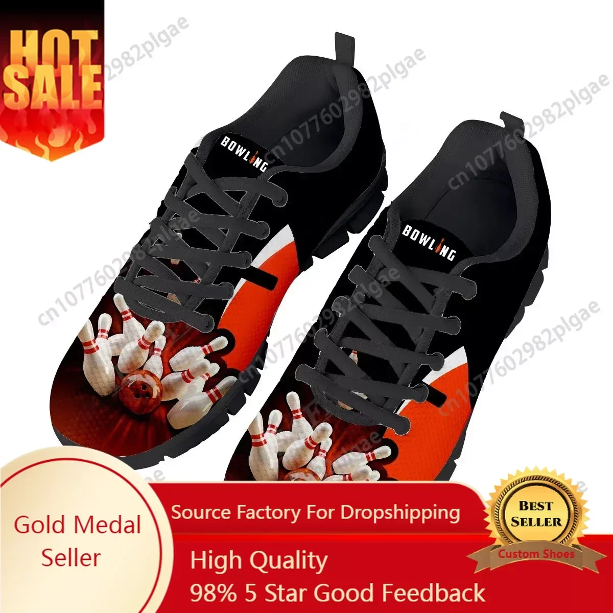 

Bowling Player Club Print Men's Casual Basic Daily Shoes Breathable Lightweiht Mesh Lace Up Sneakers Men Woman Sport Shoes-8