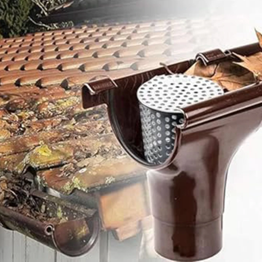 Stainless Steel Gutter Anti-leaf Device Roof Drain Outlet Fallen Leaf Collector Round Hole Stainless Steel Floor Drain Plumbing