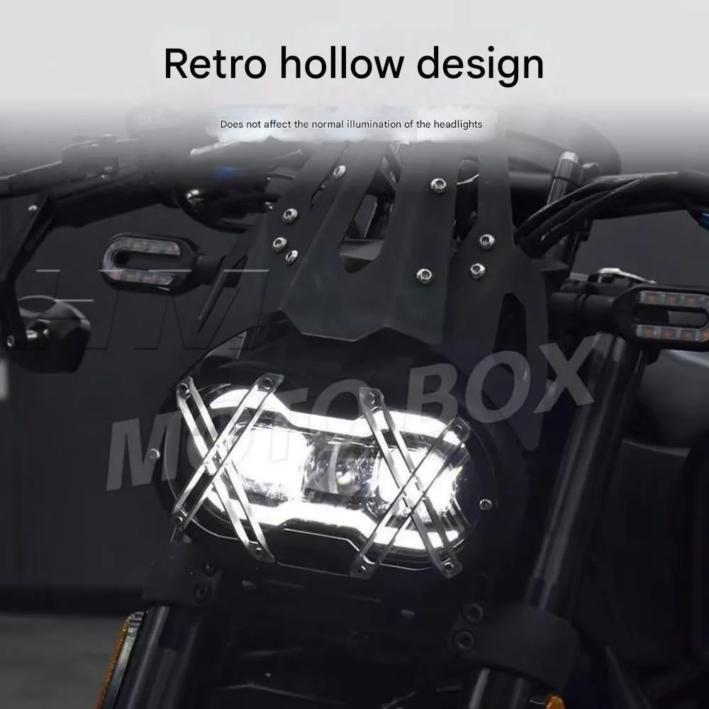 For VOGE CU525 Headlamp Protective Grill Mesh Anti-Impact Durable Simple Installation Motorbike Light Guard