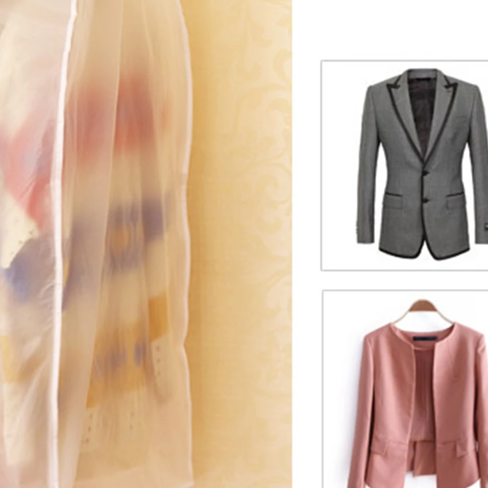 

1Pcs Dust Cover Garment Bag Water Resistant Zipper Clothes Storage Organizer 60x30x90cm Anti Crease Suit Cover