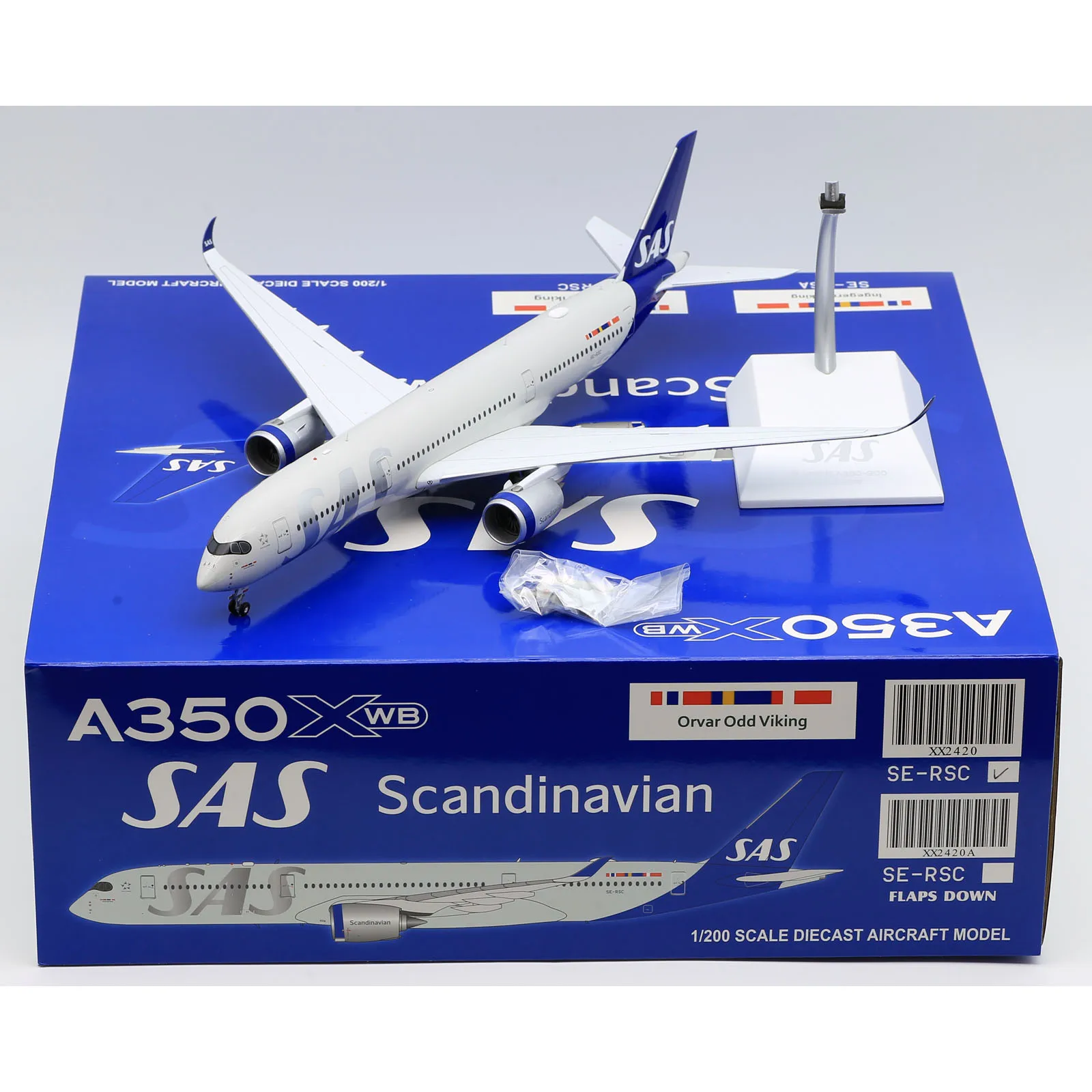 

XX2420 Alloy Collectible Plane Gift JC Wings 1:200 SAS Scandinavian Airlines Airbus A350-900XWB Diecast Aircraft Model SE-RSC