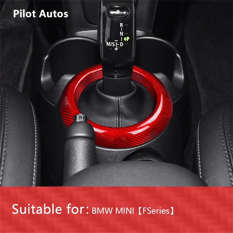 

For Mini F54 F55 F56 F57 F60 Gear Shift Frame Genuine Carbon Fiber 3D Decoration Sticker