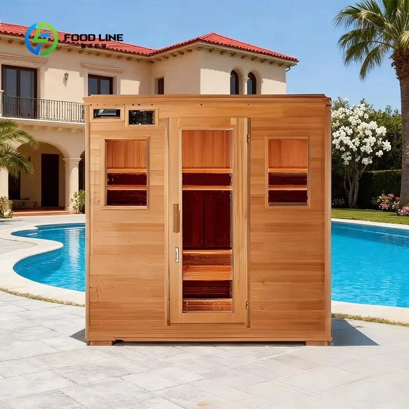 Customized Factory Direct Sales Indoor Sauna House, 3 Person Dry Steam Infrared Sauna
