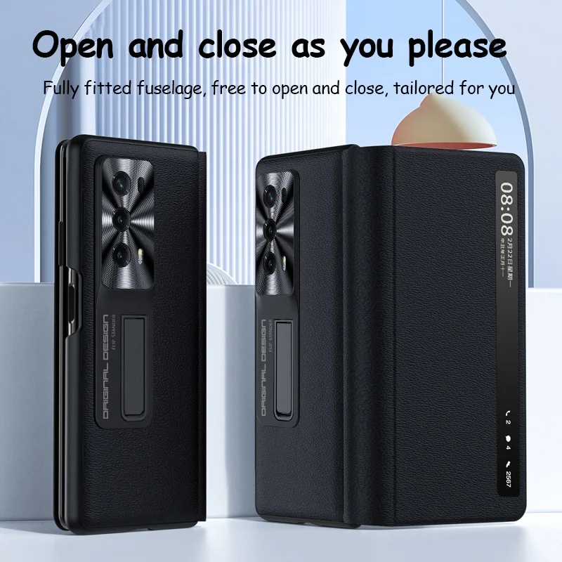 For Honor Magic V2 Smart Window Flip Case Shell Full Cover Protector Magnetic authority Leather Case for Honor Magic V2 Covers