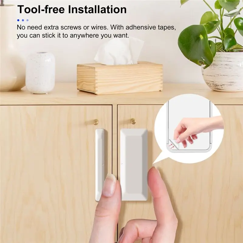 ABLQ Tuya Zigbee Door Sensor Window Sensor Wireless Smart Door Sensor Alarm Support Home Security&Automation