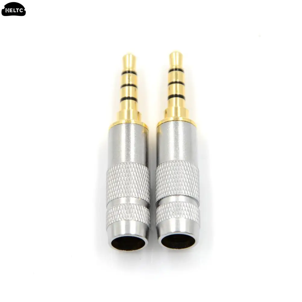 1 adet 3.5mm Stereo 4 kutuplu kulaklık jakı ses lehimler Stereo kulaklık erkek tak Jack ses lehimler bağlayıcı