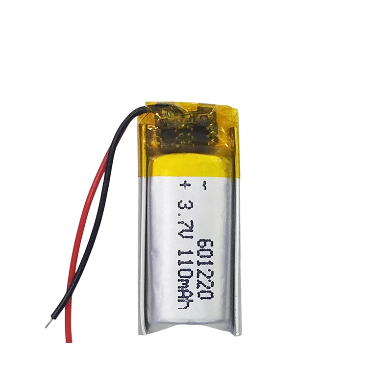 

Аккумулятор литий-полимерный перезаряжаемый 601220 3.7V 110mAh, высоконадежный LiPo элемент для наушников, носимой электроники, мини-устройств 601225 601520