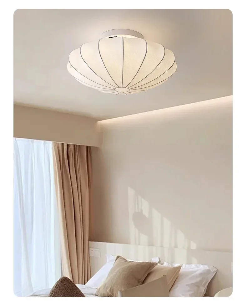Nordic Silk E27 LED Ceiling Light Minimalism White