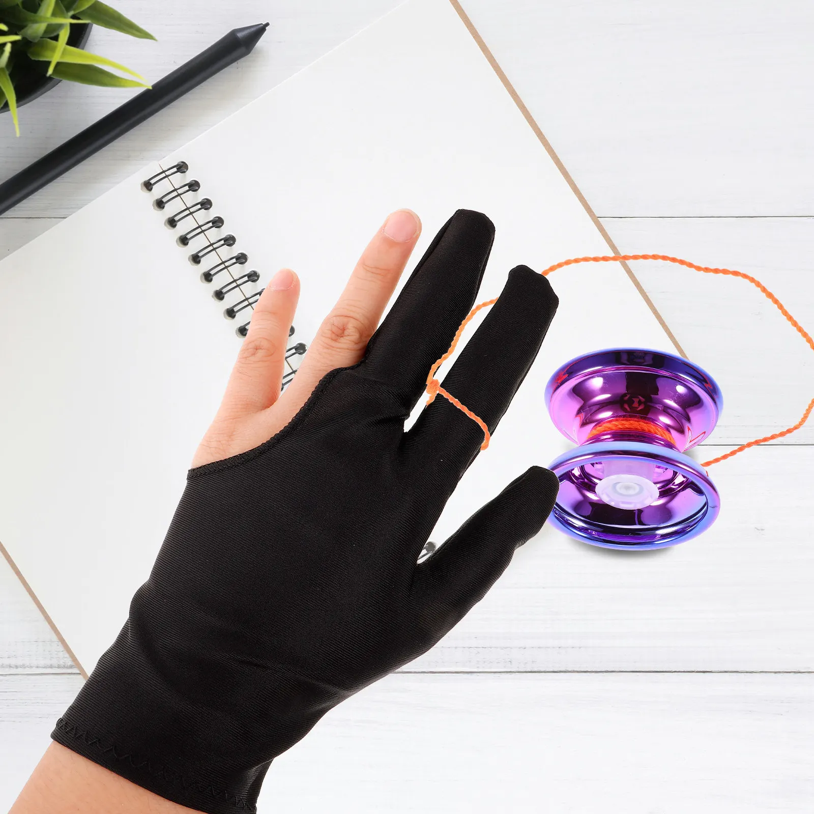 

Набор из 8 перчаток для йо-йо с тремя пальцами, эластичные, из эластана, противоскользящие, износостойкие, аксессуары для снукера и бильярда для мужчин