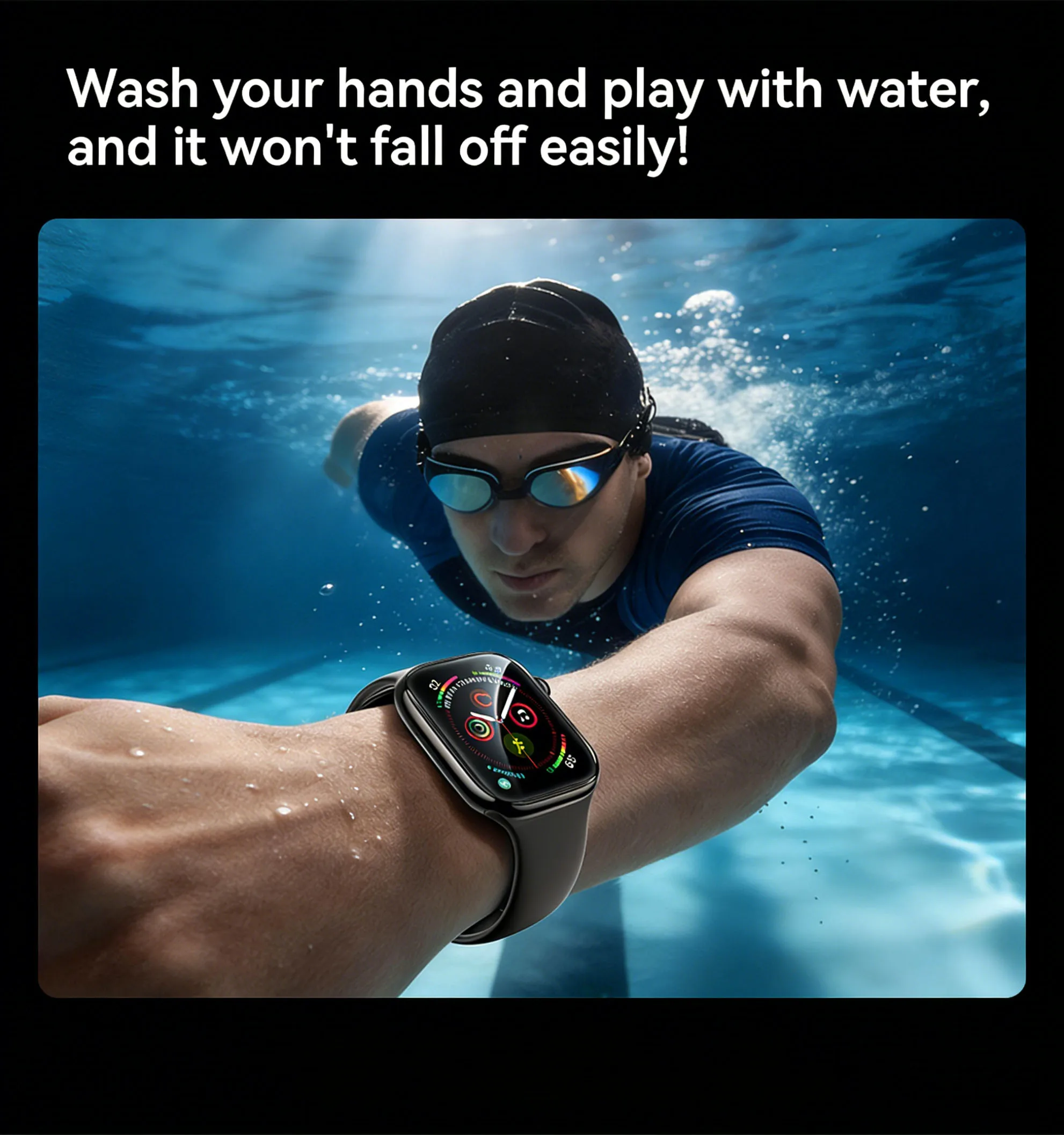 SAMZHE Displayschutzfolie für Apple Watch Serie 11/10/9/8/7/6 SE/SE2/SE3 40–46 mm, vollständig abdeckender Schutz, weichere Schutzfolie – Detail 11