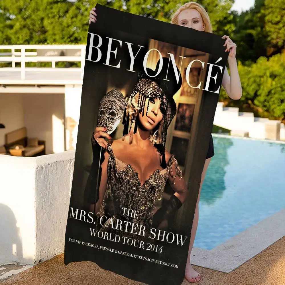B-Beyonce Cowboy Carter Singer Bath Towel Microfiber Soft Water Absorbing Breathable For Kids Decorative Cartoon Beach Towel