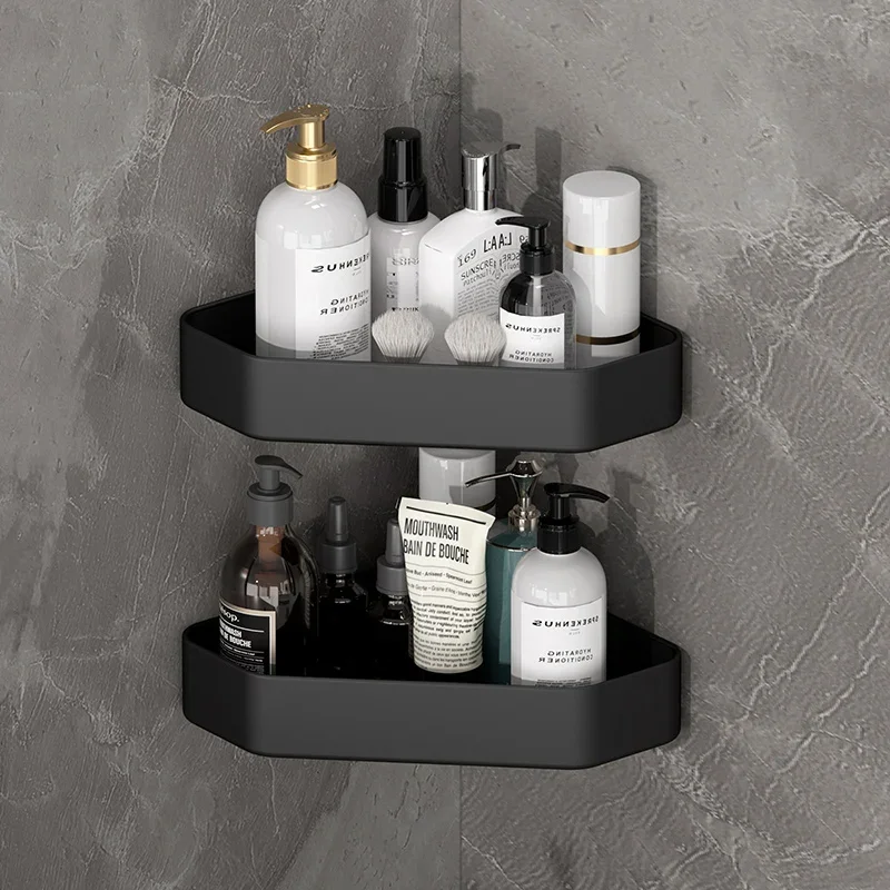 Bathroom Shelf Bathroom Makeup Shampoo organizer Aluminium Bathroom Organizer Shower Shelf Bathroom Accessories Monitor stand