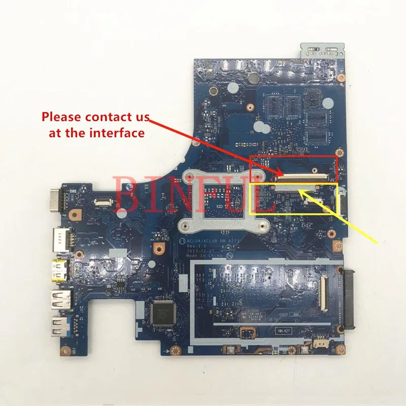 Mainboard For Lenovo G50-70 Z50-70 ACLUA/ACLUB NM-A273 Laptop Motherboard With SR1EF I5-4210U CPU GT820M 2GB 100% Full Tested OK