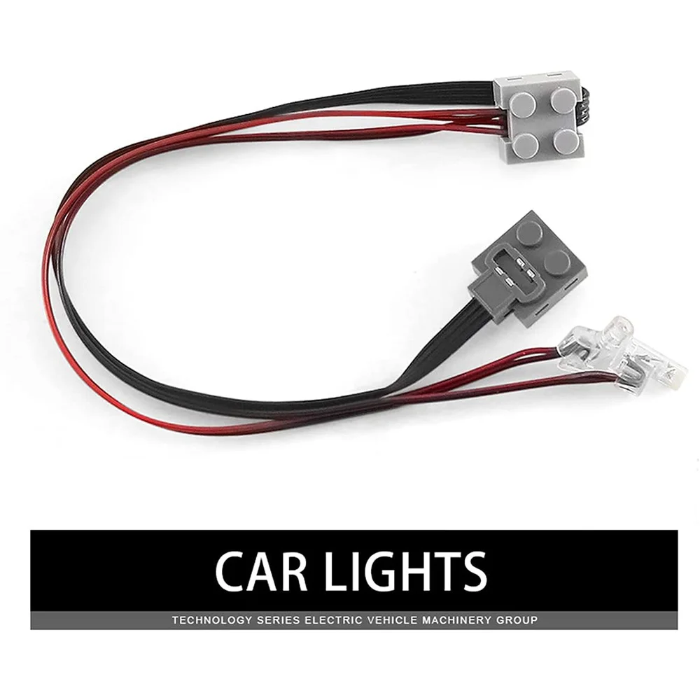 B78B-Technic Power Function 8870 LED Light Link Line Cable For Train Vehicle Building Block Power Group