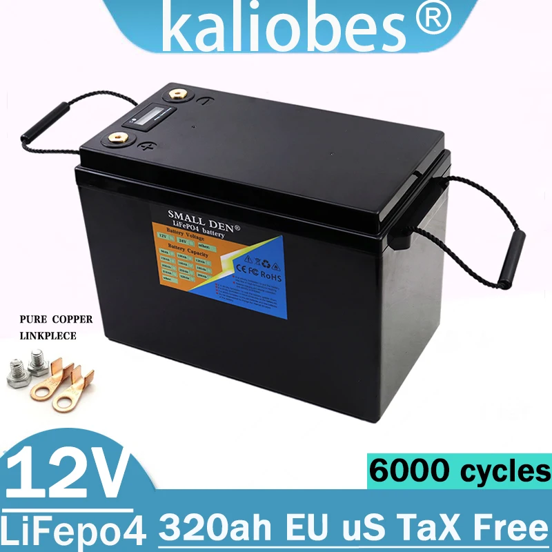 New 12.8V 320ah Lithium Iron Phosphate Battery  Lithium Iron Phosphate Bicycle RV Off road Vehicle Solar Wind Energy Duty Free