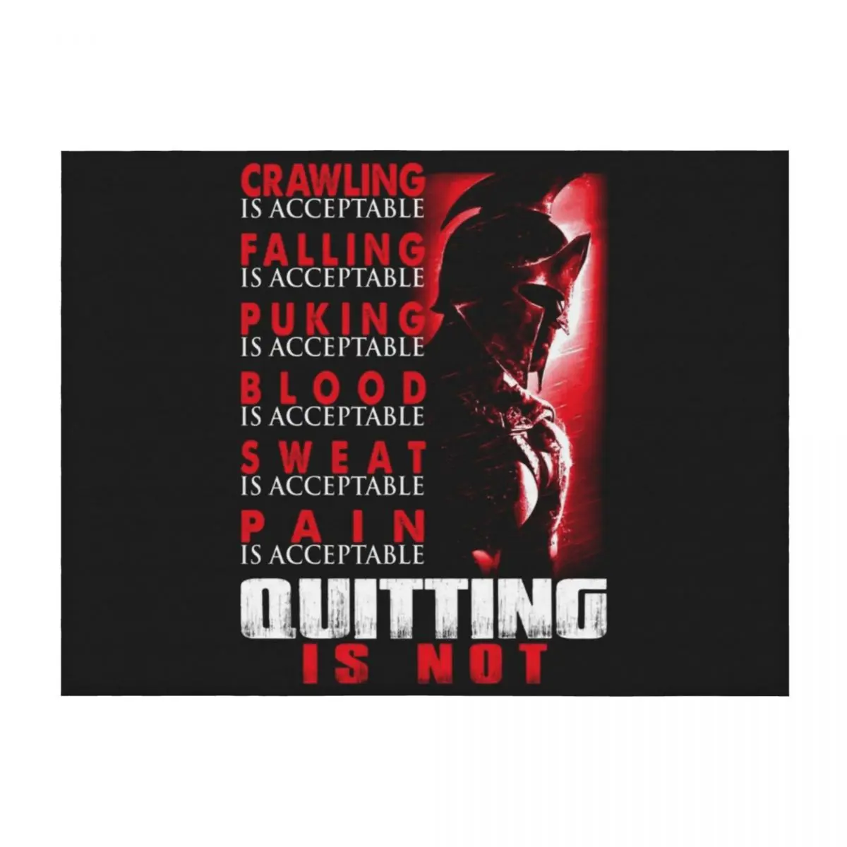 

SPARTAN QUITTING IS NOT Throw Blanket Fashion Sofas decorative manga Plaid on the sofa Blankets
