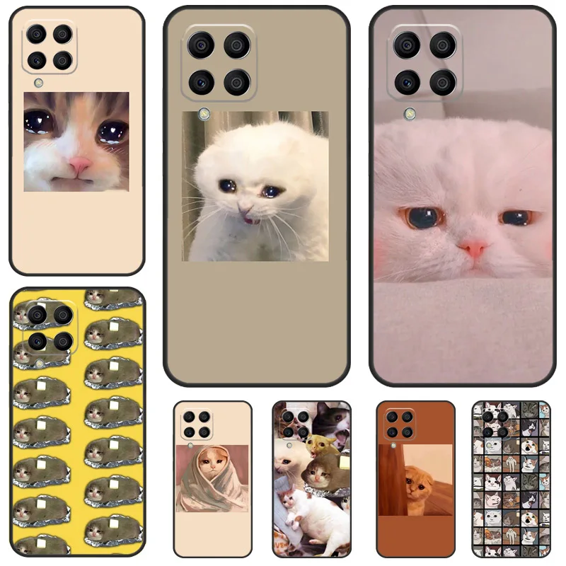 Crying Cat Memes Case For Samsung Galaxy M21 M31 M51 M20 M30s M13 M23 M33 M53 M14 M34 M54 M12 M32 M52 Cover