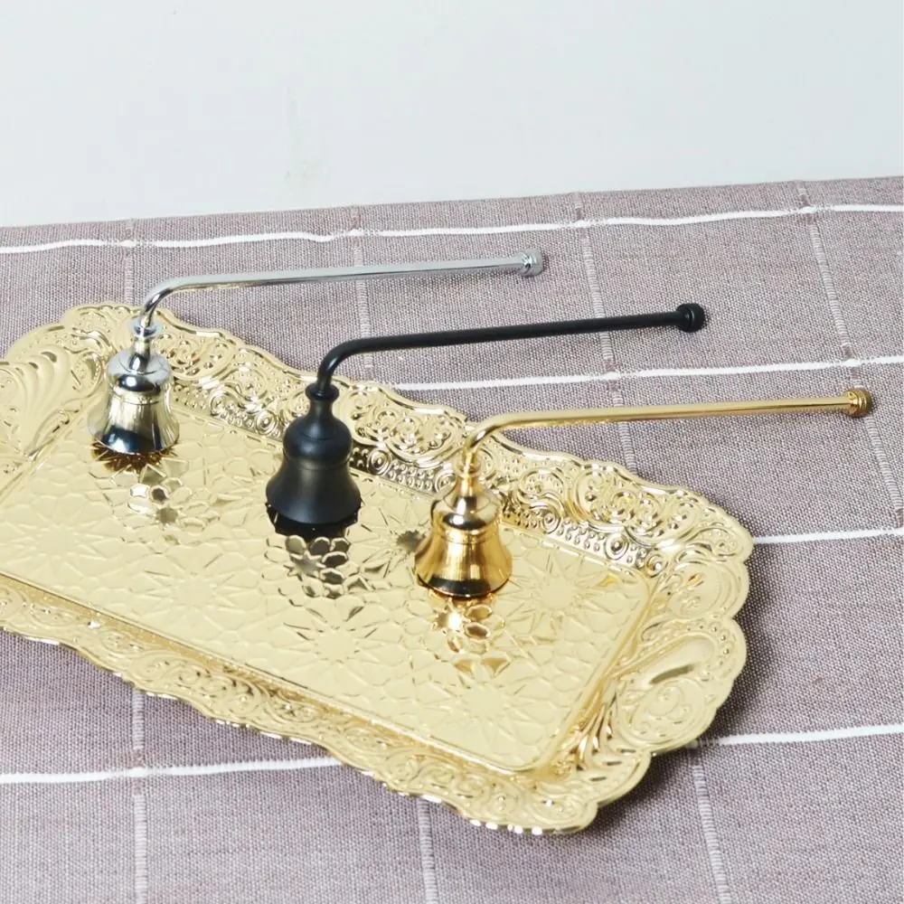 Bell Shaped Candle Snuffer Metal Short/Long Handle Wick Flame Cover Easy To Use Vintage Design Candle Flame Stopper