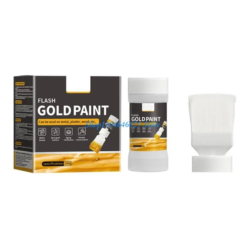 

Легко чистая кисть для рисования на водной основе из золотой фольги, предназначенная для поделок