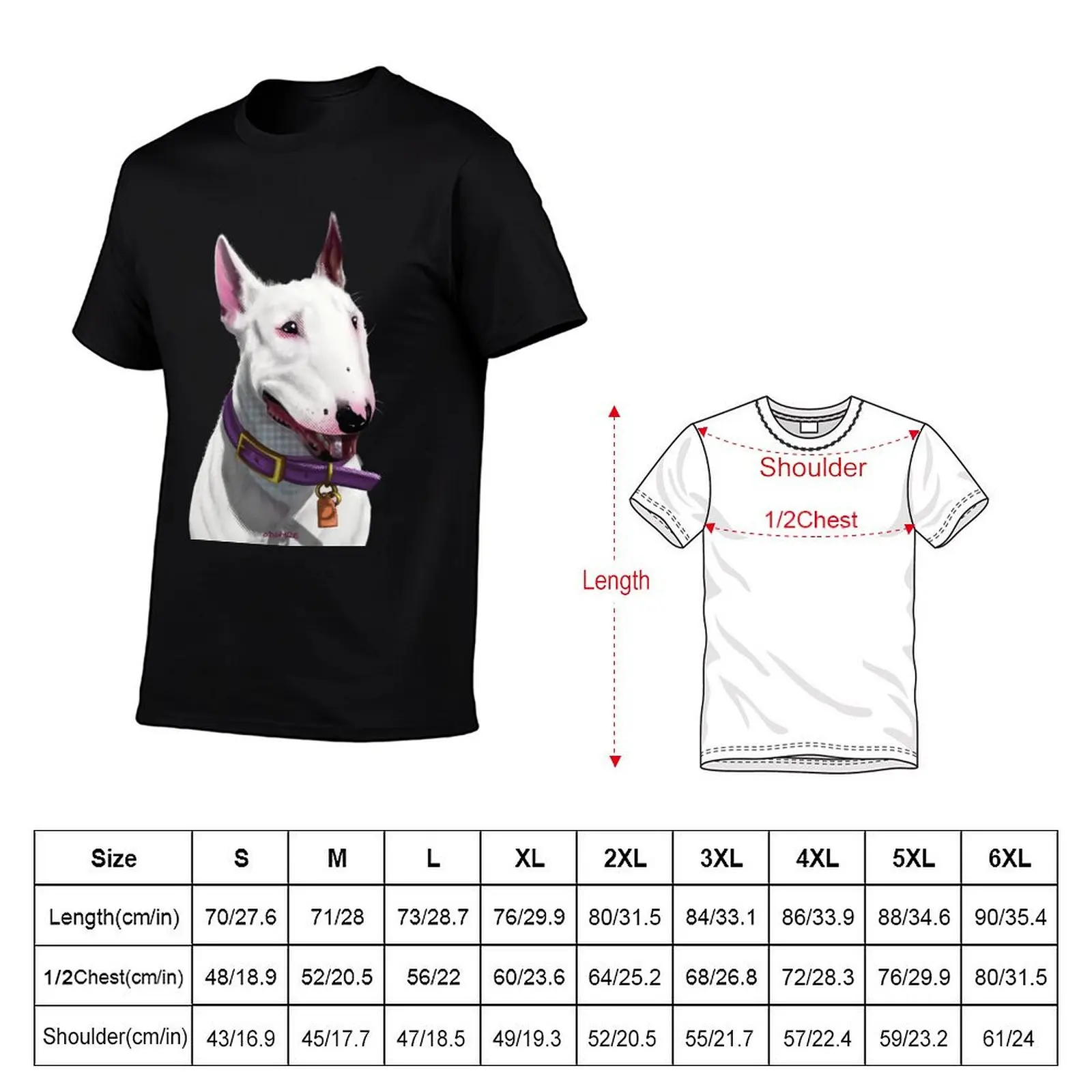 Bull Terrier T-Shirt rapper graphic tees boys animal print luxury designer mens t shirt graphic