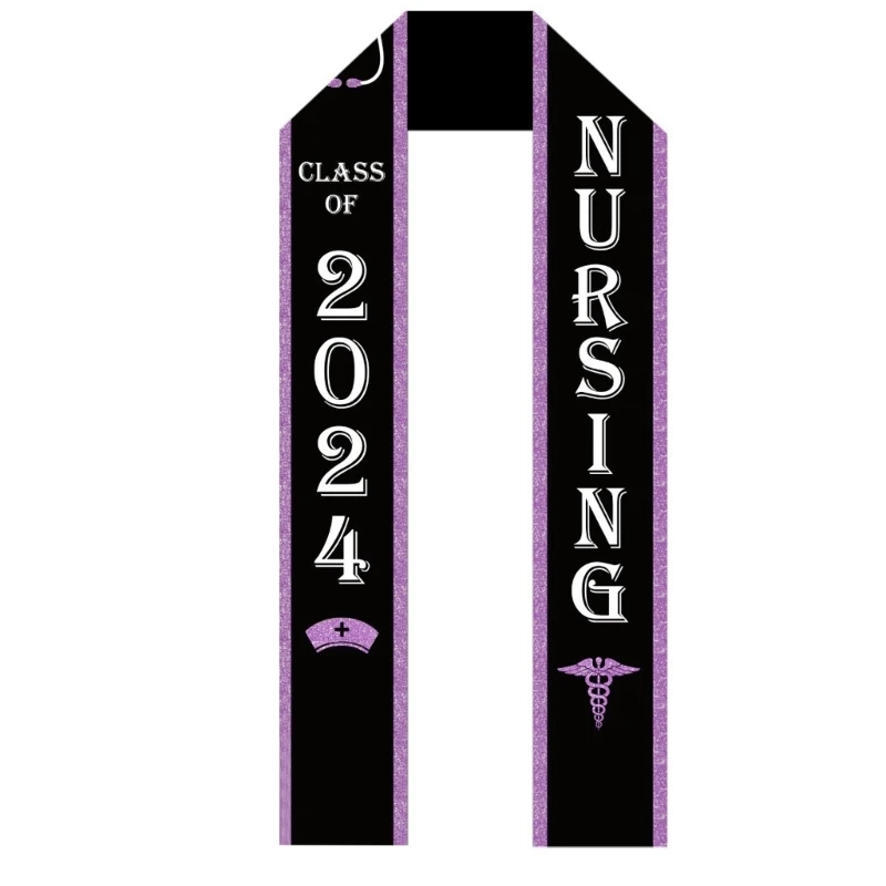 

Graduation Honors Stole 63inch Length Graduation Sash Nursing Sash for 2024 Graduation Ceremony Medicals Conference Sash