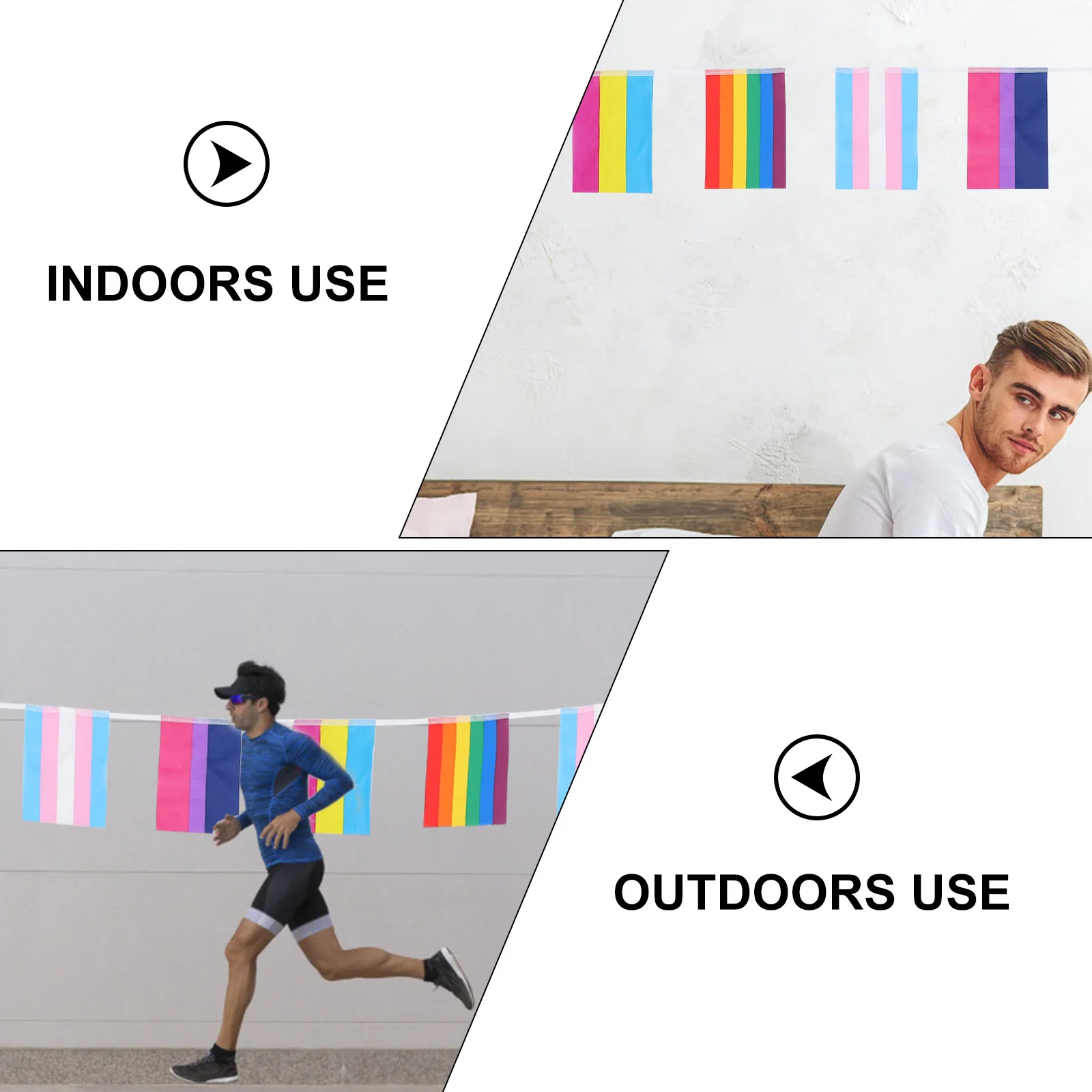 فخر سلسلة العلم قوس قزح الديكور لوازم الحفلات تصميم إبداعي بسيط جدار الباب نافذة السقف ديكور