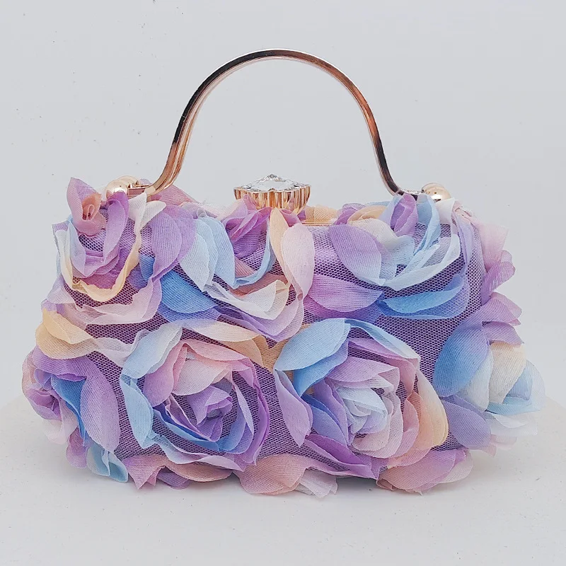 

Popular flower dinner bag bridal wedding dress white dress bag partybag