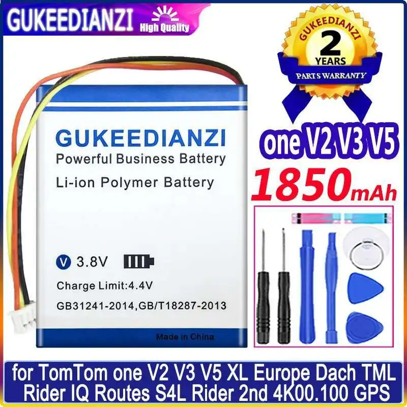 

Аккумулятор для часов 1850 мАч для Tomtom One V2 V3 V5 XL Europe Dach Tml Rider IQ Routes S4L 2Nd 4K00.100 Gps