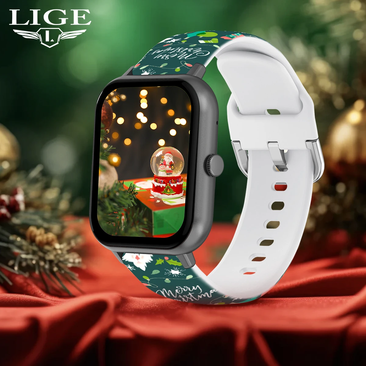 

LIGE 2024 Smart Watch Men Bluetooth Call Sports Fitness Tracker Full Touch Screen Heart Rate Women Smartwatch For Christmas Gift