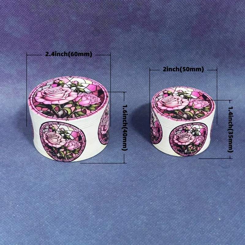 2/2.4 بوصة زهرة عشب طاحونة دليل كسارة معدنية التوابل مدقة الفلفل هاون الملح قاطعة المطحنة طاحونة أدوات التدخين اكسسوارات #3