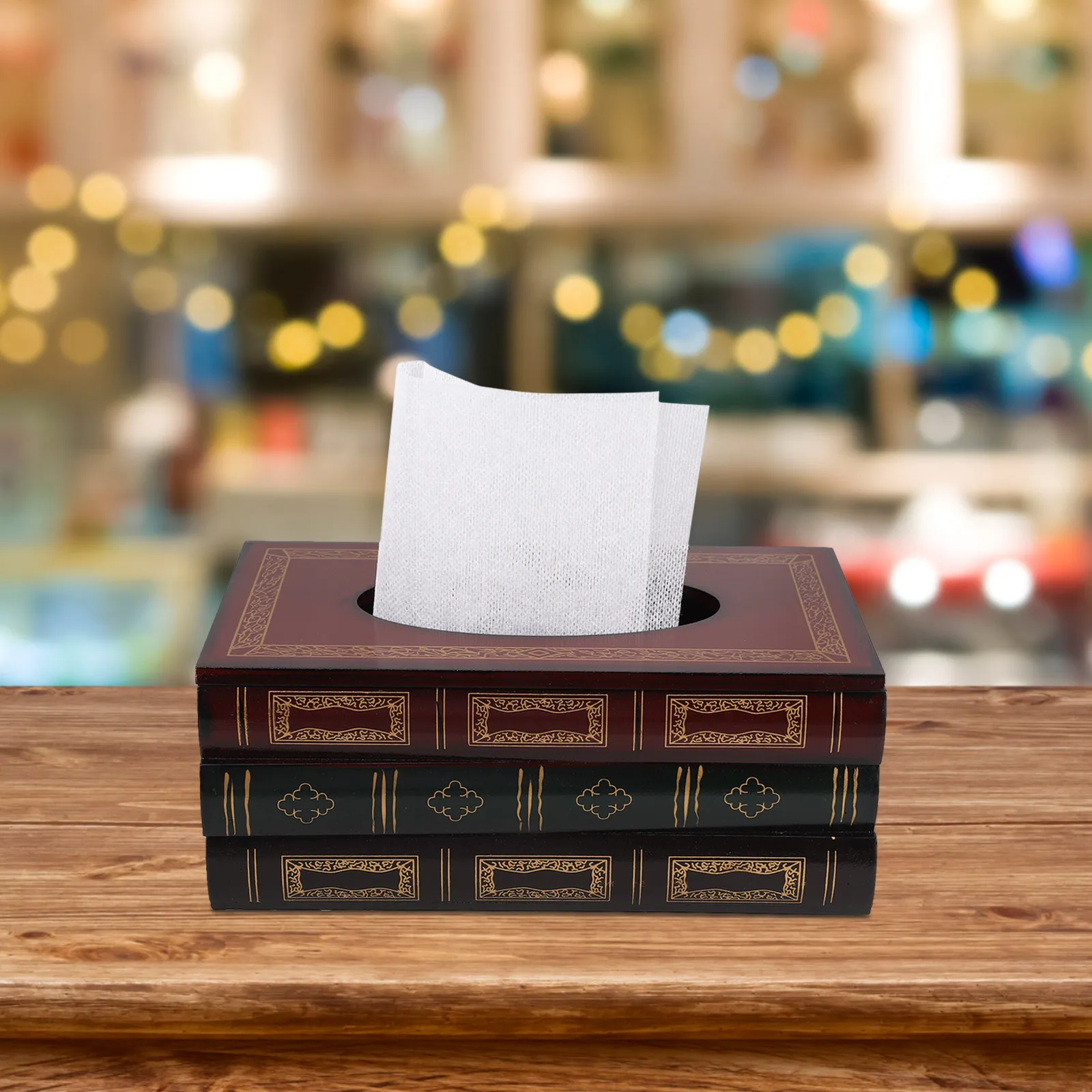 

Wooden Box Cover Large Capacity Style Tissue Holder For Bedroom Desktop Home Tissue Box Storage Organizer Holder