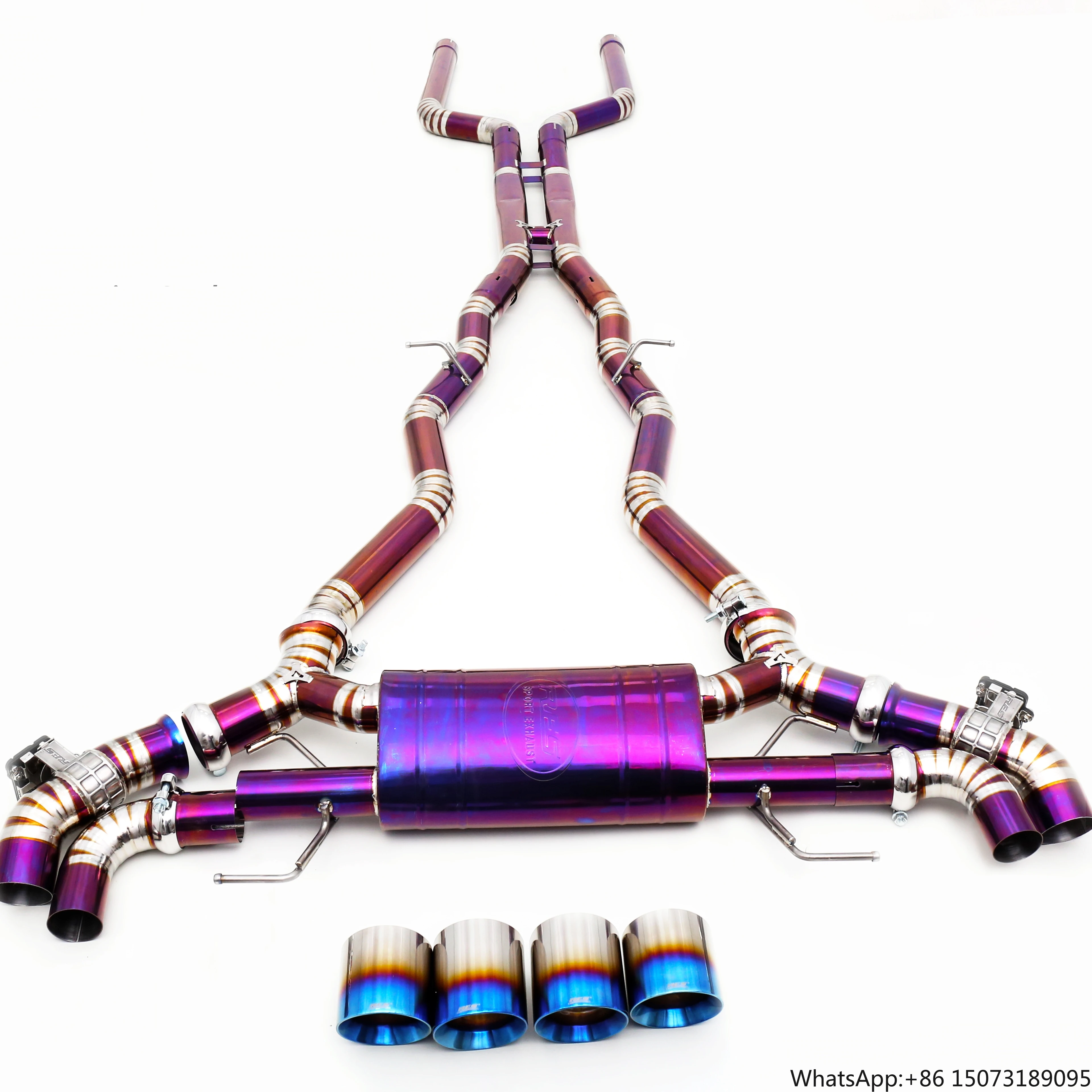 

Factory Customization 4.4T S63 Exhaust System 304 Stainless Steel/Titanium Valved Exhaust Pipes for M8 F91/F92/F93