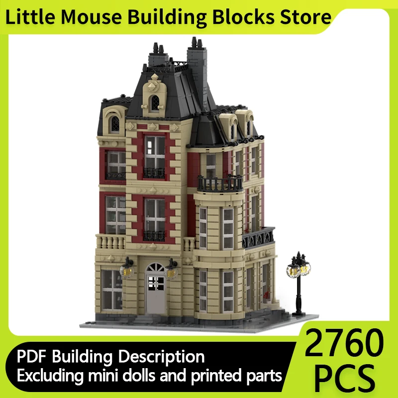 

Street View Model MOC Building Bricks French Mansion Architecture Modular Technology Gifts Holiday Assemble Children Toys Suit