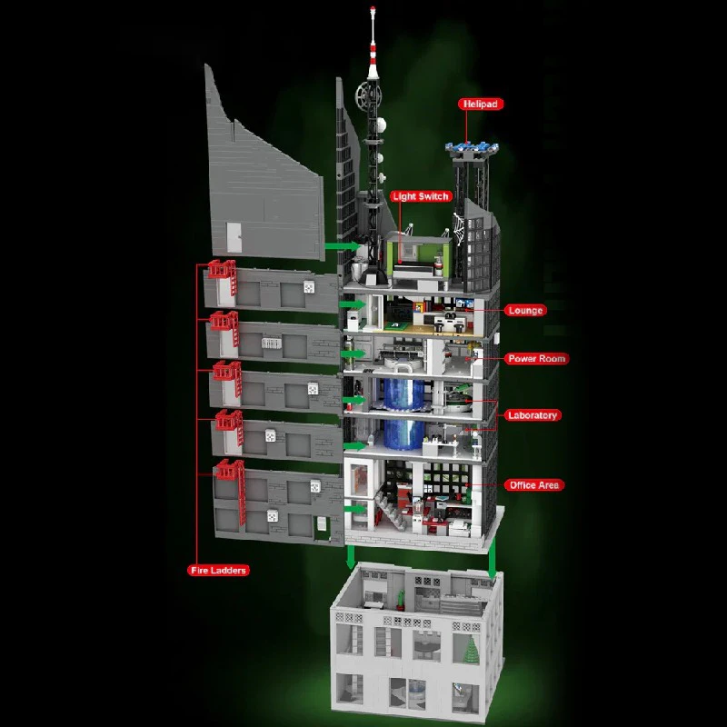 6375 Teile Klemmbausteine Haus Film Osborne Buildings Architecture Modell Häuser Bausteine, Stadthaus Architektur Gebäude House Modular Building Set für Erwachsene und Kinder