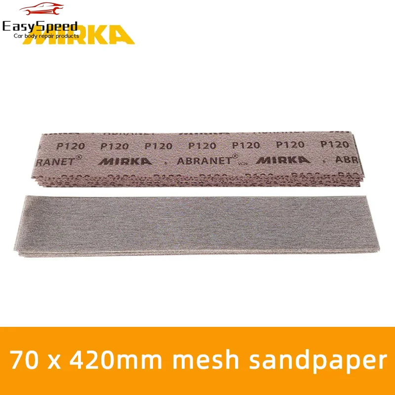 Finland Mirka Rectangular Mesh Sandpaper 70×420mm Hand-pushed Plate Dry Abrasive Paper Car Putty Grinding And Polishing