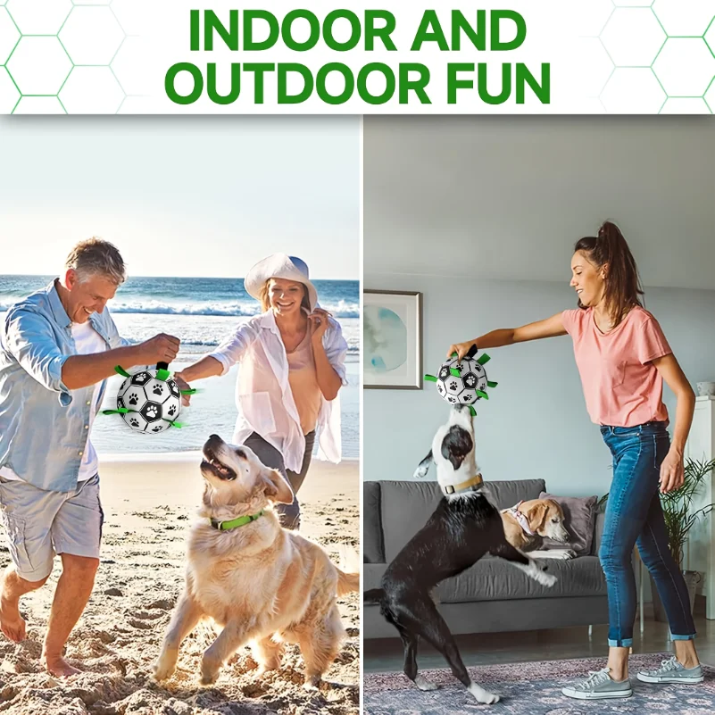 1PC Bell style, 19 cm diameter dog outdoor interactive soccer pet dog training ball, self-entertaining pet dog toy view 4