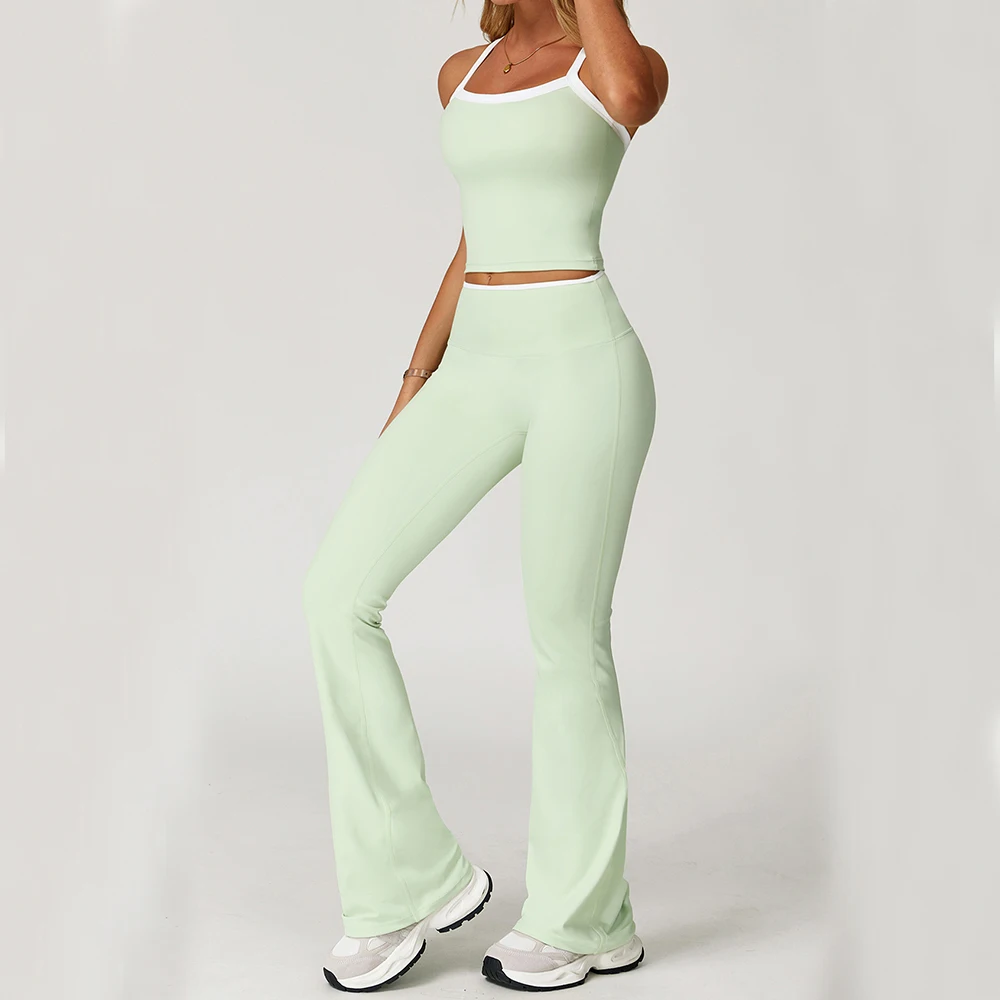 

2 Pieces Sportswear Yoga Set Workout Clothes Gym Leggings Fitness Bra Crop Top Athletic Wear Stretch Sport Suits Women Tracksuit