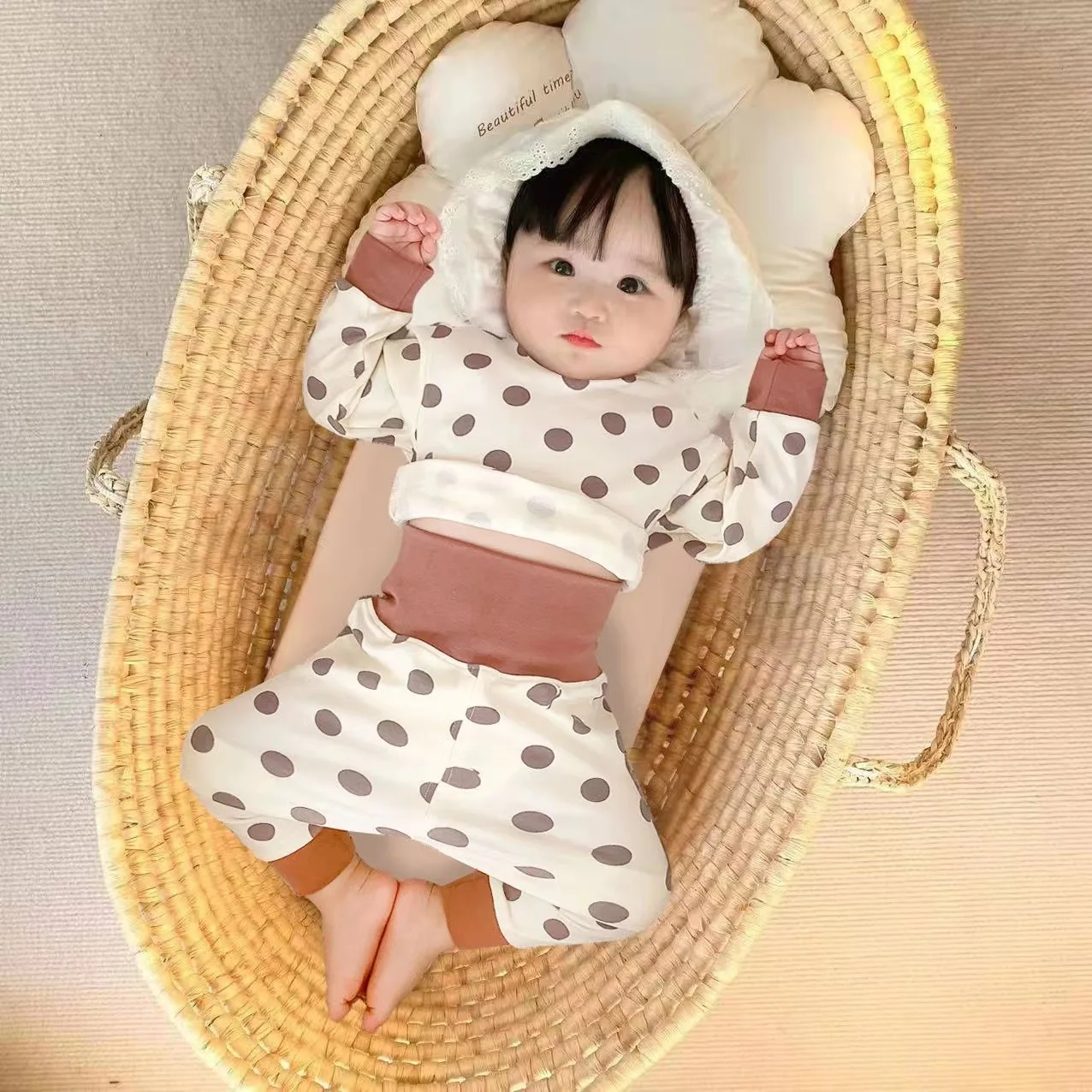 Baby Clothes 2pcs Sets Autumn Winter Baby Pajama Set Bottom Underwear Two-piece Set Cotton Baby Boy Long Sleeves Outfit