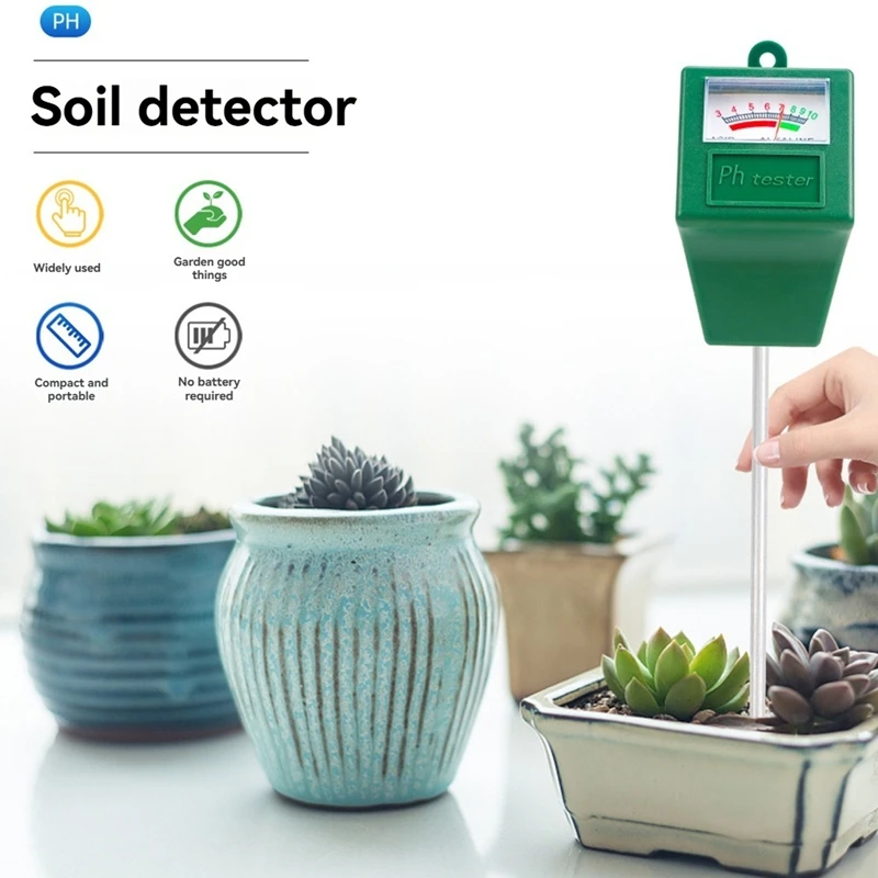 التربة مقياس درجة الحموضة حديقة النبات مقياس درجة الحموضة الطلب الرقمي عالية الجودة مقياس درجة الحموضة حموضة التربة أدوات اختبار مربع كاشف التربة-A68X