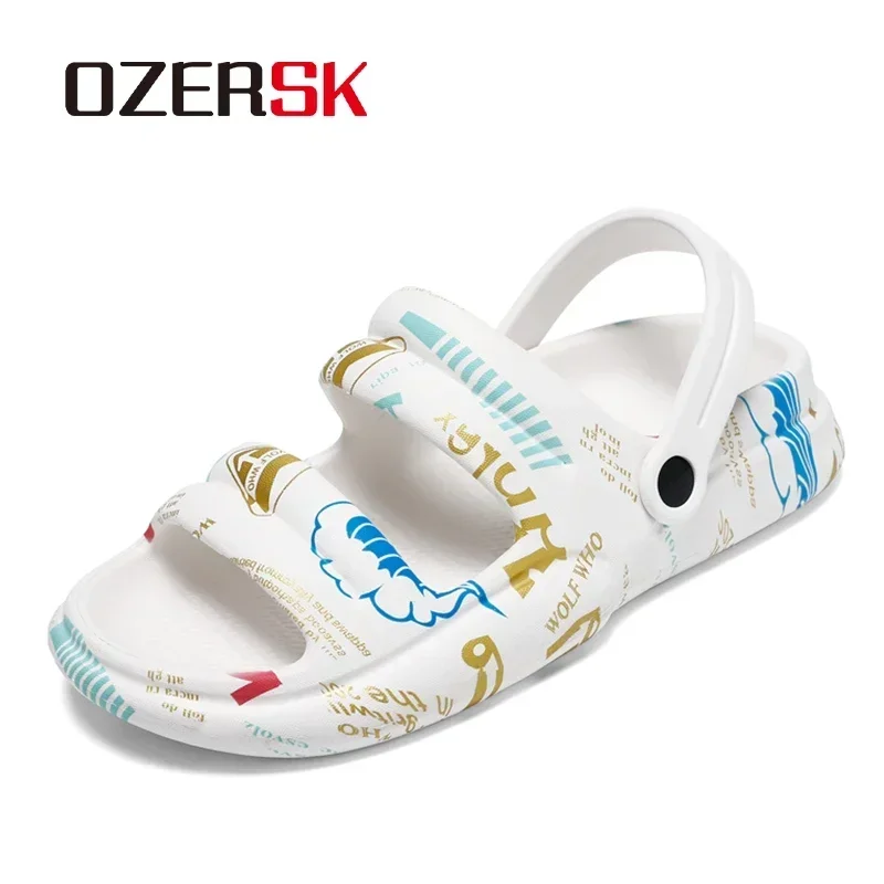 OZERSK Beach Sandals Household Non-Slip Indoor New Style Men's Sandals Coconut Fashion Trend Couple Shoes