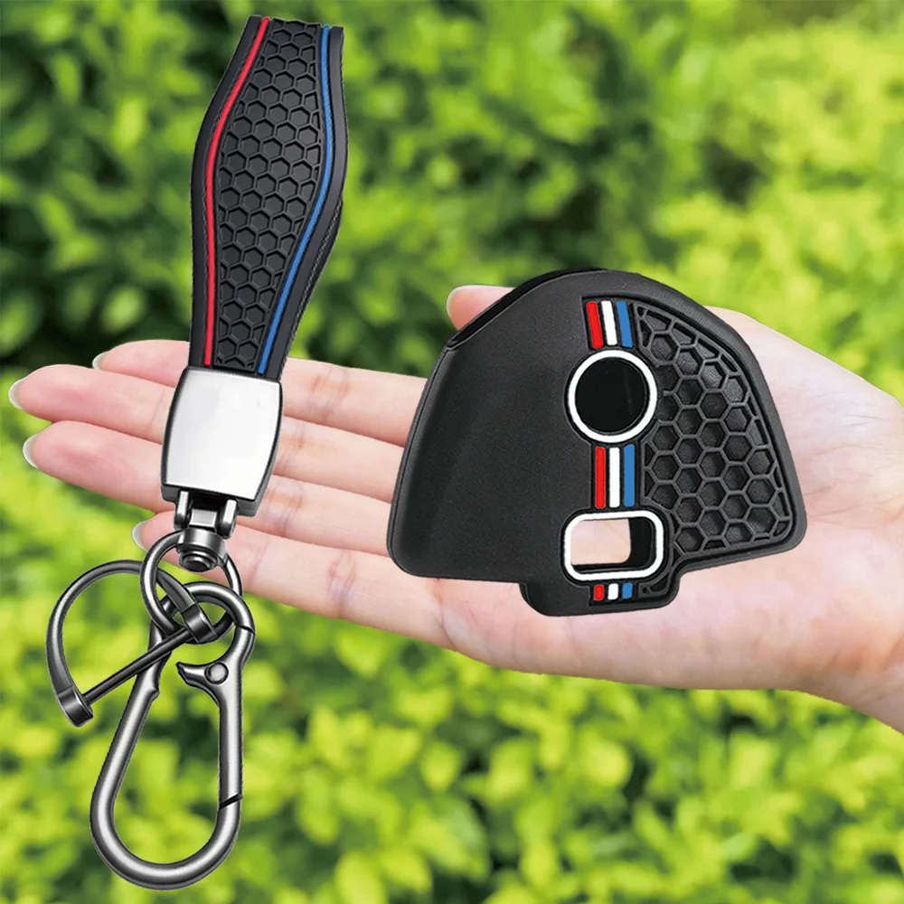 For BMW G310R G310GS F750GS F850GS R1200GS R1200RT R1200R S1000RR Silicone Remote Shell With Clasp Strap And Carabiner