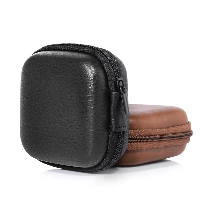 USB Data Cable Storage Bag PU Earphone Headset Cover Protector Mini Portable Zipper Headphone Case Earbuds Pouch Box Organizer
