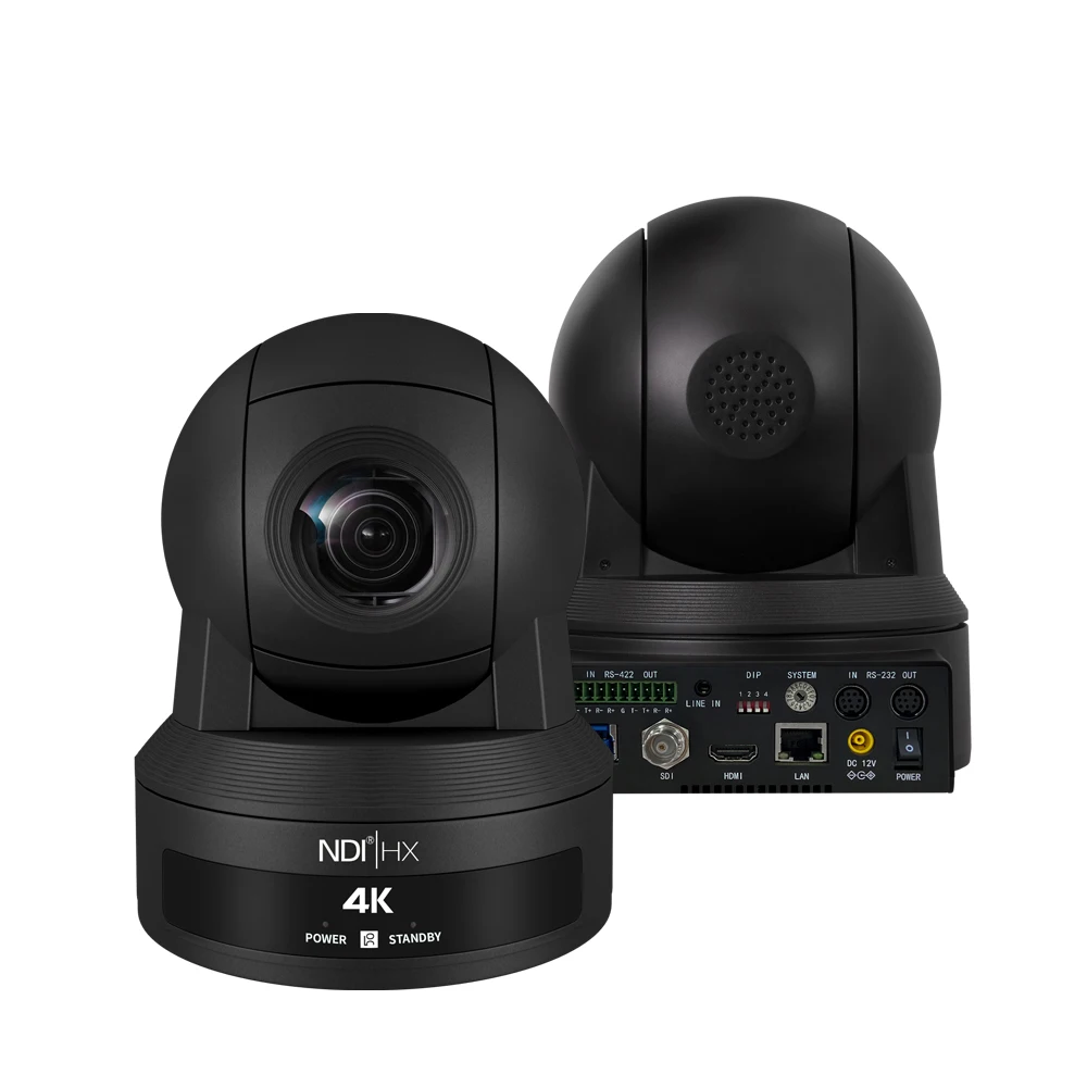 NDI PTZ Camera 4K,AI Auto Tracking USB3.0/3G-SDI/HDMI PTZ Camera 12X Optical +16X Digital Zoom With PoE Live Streaming Camera