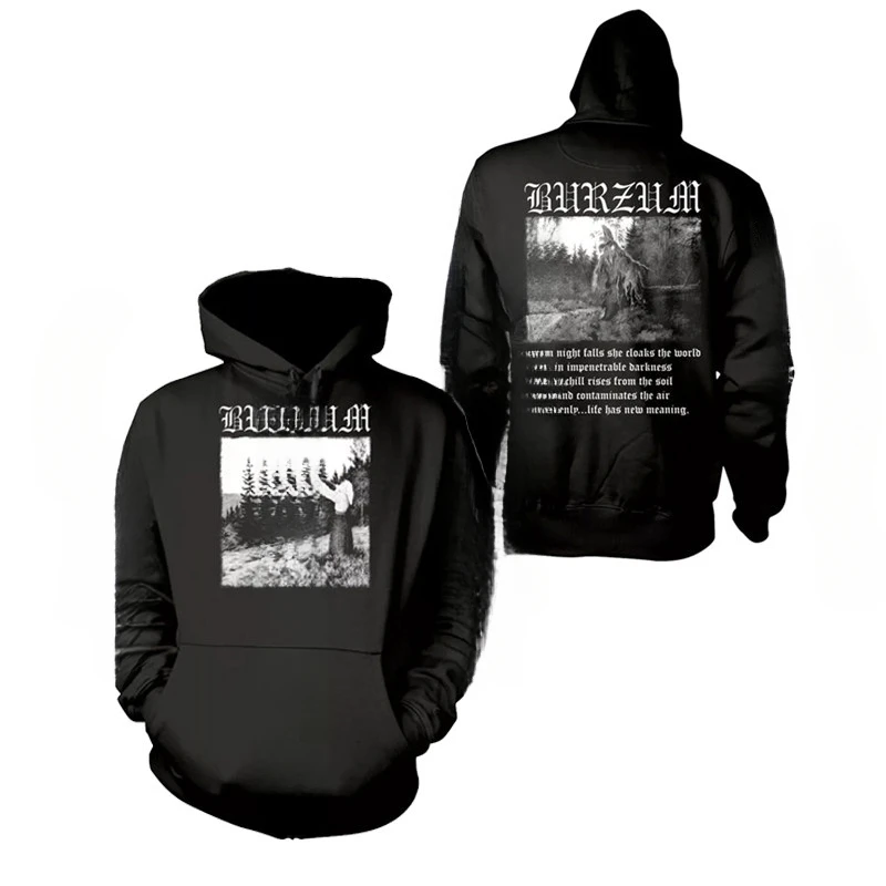 

Толстовка с капюшоном Burzum в стиле норвежского блэк-метала, темная, повседневная, свободного кроя, унисекс, 2026