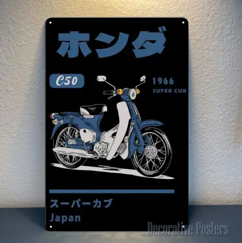 Y1,super cab c50 1966 Motorcycle Metal Poster - Collectable Sign-Size:20x30cm-aluminum sign