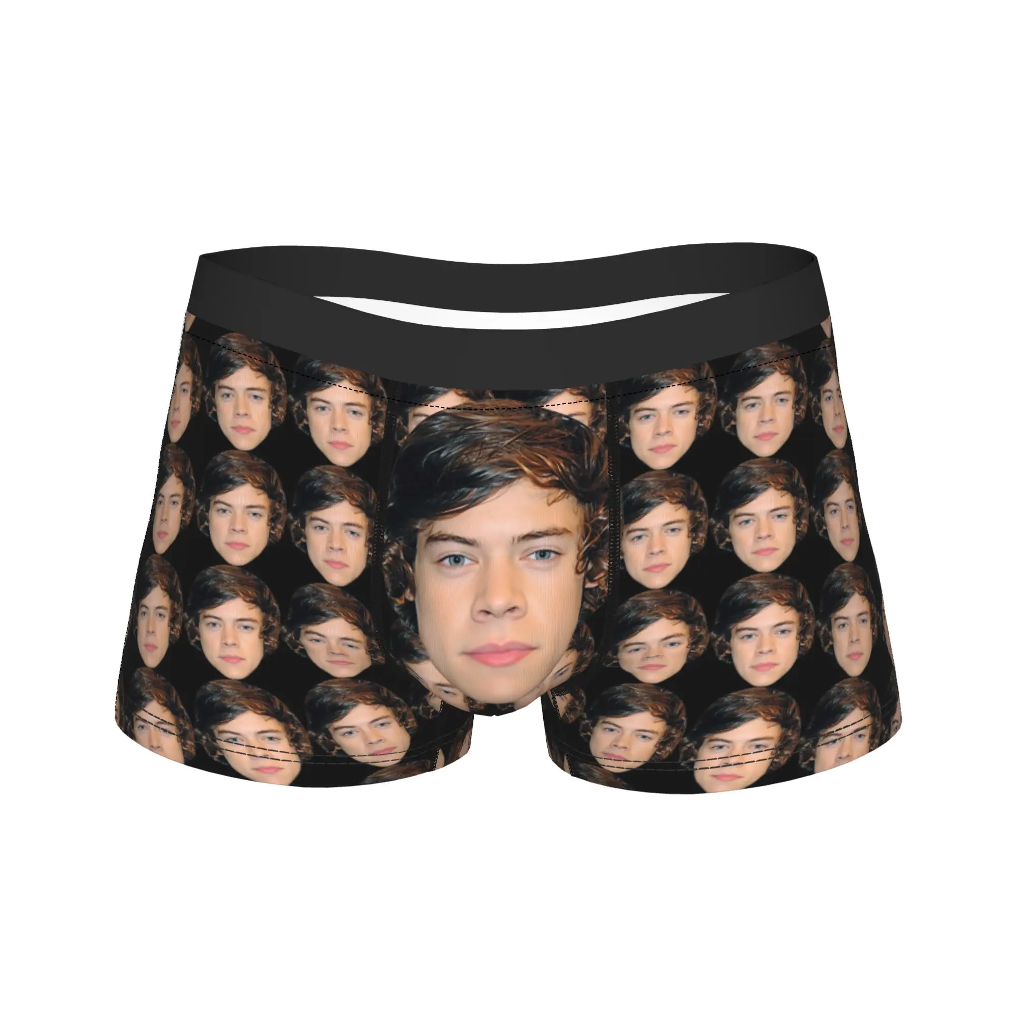 

Justins Biebers Underwear Men Panties Custom DIY Elastic Trunk Trenky Boxer Brief Plus Size