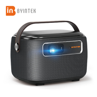 BYINTEK R20 Max Fabric Art Design Smart 4K Mini Portable 3D Hologram DLP WIFI Video LED Android Projector W/ Battery For Cinema