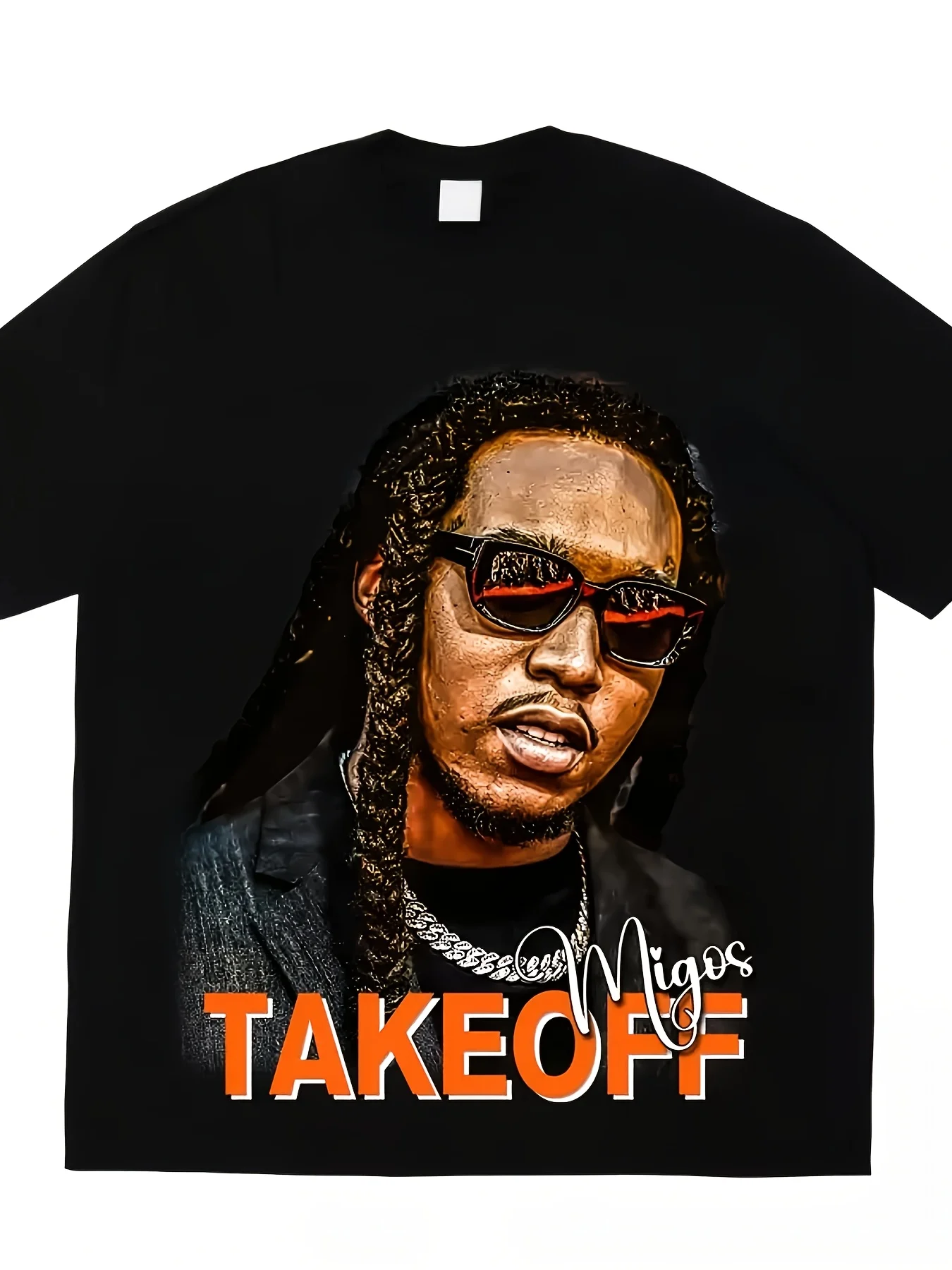 

Retro 90s Big Face Takeoff T-Shirt Pure Cotton Heat Transfer Printed Machine Washable - Ideal Gift for Men