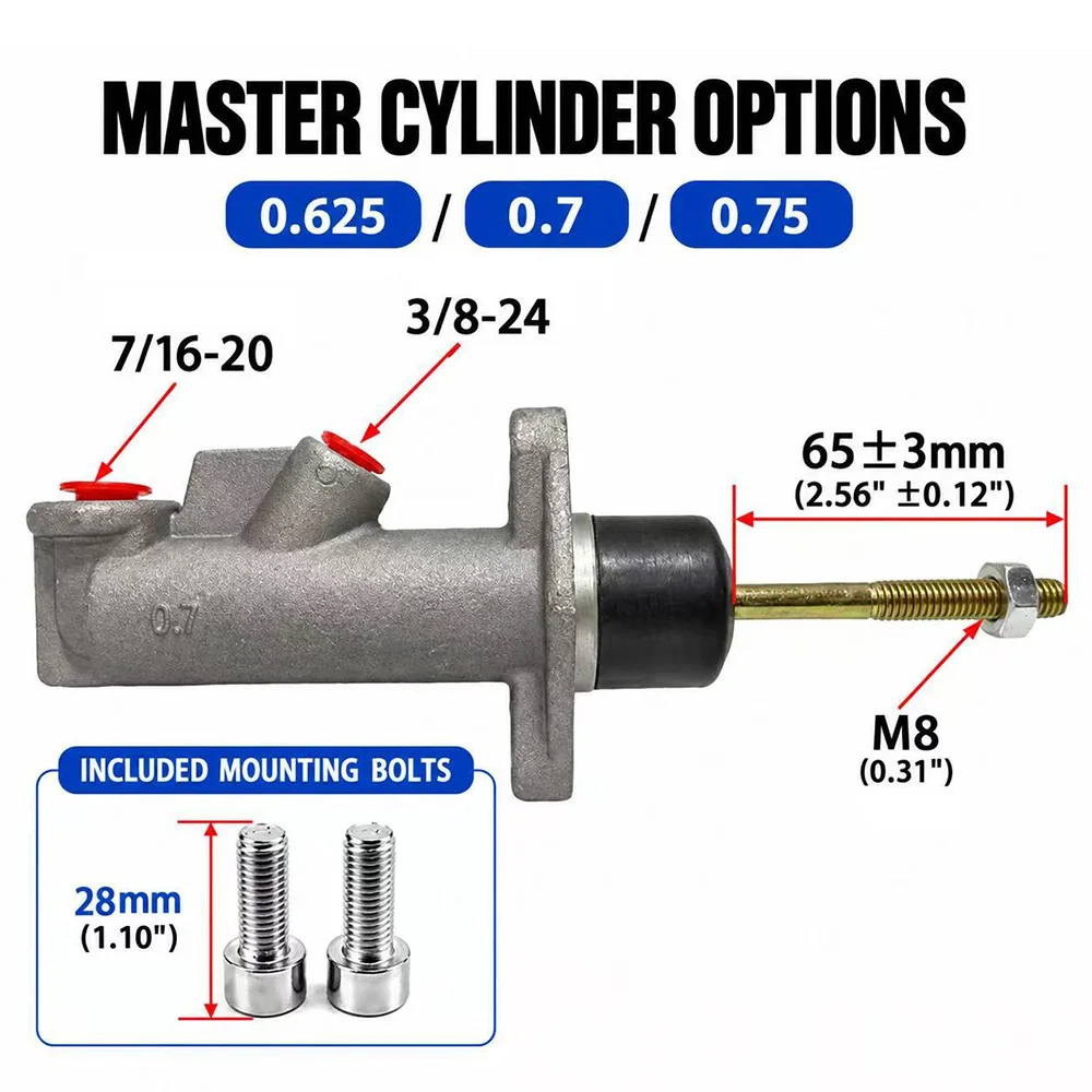 Professionelle Auto-Rennsport-Modifizierte Handbremspumpe 0,625 0,7 0,75 - Hydraulische Bremspumpe Hauptbremszylinder – Detail 4
